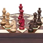  Wooden Three-player Chess Game Set - 21 Inches - With Foldable Board  Large