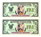 1987 Disney Dollars Series A  5 Goofy - Lot Of 4 - All Sequential   Uncirculated
