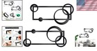 Unique Metal Black Wall Art Set - Geometric Abstract Decor For Living Spaces