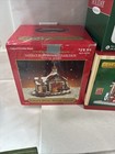 Rare Lot Of 3 Vintage Lemax Christmas Village Buildings Market  Boat Shop  Gas