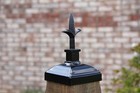 Wrought Iron Finial Triad Spear Top Post Cap For 4x4 Wood Fence Post Topper