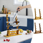 Wood Flute Stand 5-tier Scabbard Display Holder Tabletop Collection Display Rack