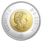 Canada 2017 Glow In The Dark Color Toonie  2  Uncirculated Coin