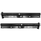 2 Pcs Black Straight Spring Loaded Mud Flap Hanger Bracket Mudflap Holder Set 