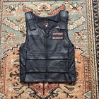 Vintage Allegiance Riders Motorcycle Club Leather Vest Adjustable Patches