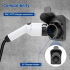 J1772 Ev Charger Holder Cable Hanger Portable For Power Station Wall Mount Kit