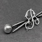 Antique Victorian Sterling Novelty Brooch Figural Oversize Sewing Pins Initial B
