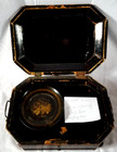 Antique Chinese Gilt Gold Lacquered Sewing Box Chinoiserie Dragon Claw Footed