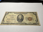 1929  20 Twenty National Currency Federal Reserve Bank Of Chicago Brown Seal