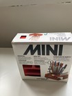 Vintage Mini Desk Tidy By Plast-teknik     Sweden  1980s  Red Organizer  with Box 