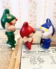 Vintage 3 Christmas Elf Pixie Ceramic Figurines Christmas Whimsical Decor 1950 s
