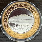 Bally s Las Vegas  10 Silver Strike Token 1999 Monorail Copper Rim New Case