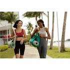 Canvas Tote Bag With Yoga Mat Carrier Sleeve And Inside Pocket  Beige