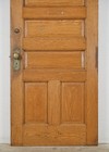 Antique 7 Panel Chestnut Wood Entry Door 83 125 X 35 75 In 