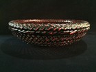 J0000   Bamboo   Lacquerware   Braided Basket   Japanese Vintage
