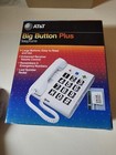 Vintage At t Big Button Plus Telephone 905 Lucent Bell White Grey 12 Number Mem