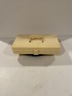 Vintage Sewing Box  Mcm 1960s Harvest Gold Thread Or Ribbon Storage   Wil-hold