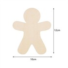 30pcs Unpainted Gingerbread Man Slices Diy Crafts For Drawing Xmas Halloween