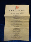 Reproduction Titanic First Class Menu The Night Of Sinking New 