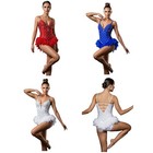 Women Feather Leotard Latin Jazz Salsa Leotard Party Showgirl Drag Queen Costume
