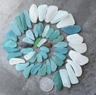 Genuine Surf Tumbled Sea Glass   slender