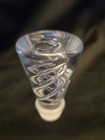 Stunning Vtg Crystal Glass Air Twist Swirl Decanter Bottle Stopper 3 5 