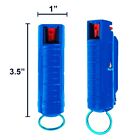 Burn Pepper Spray 1 2oz Blue Molded Self Defense Security Keychain Belt Clip