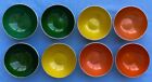 Set 8  Vintage Emalox Norway Mid Century Modern 4 Inch Enamel Bowls New W Tags