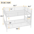 Twin Xl Full Full Xl Queen Bunk Beds Heavy Duty Metal Bunk Bed Frames Furniture