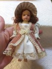 Vtg Dollhouse Miniature Porcelain Girl Doll  - Moveable Arms  Legs    Head 