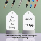 1000 Blank White Merchandise Price Tags With Strings Size  5 Retail Strung Label