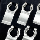 Stainless Steel Stemware Plate Clips In Box Party Wine Metalla Set Of 6 