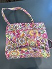 Vera Bradley Floral Multicolor Quilted Tote Bag Double Handles Toggle Zip