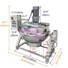 52 8gal Tilting Jacketed Kettle Commercial Cooking Sandwich Steam Pot 220v 200l