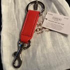 Nwt Coach Pink Patent Leather Key Chain Fob Charm F61858