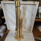 Tall Vintage Brass Tube Coin Bank Keys And Lock 12  Save Money