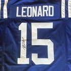 Signed autographed Riley Leonard Signed Colts Blue Custom Jersey Psa coa