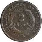 1864 Two Cent Piece Early U s  Type Coin Civil War Era  Good   Vg