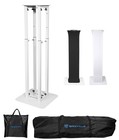  2  Rockville Rtp32w Black Or White Totem Moving Head Light Stands scrims bag