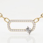 Celestine Cushion Lab-grown Diamond Pendant Necklace Sterling Silver vermeil