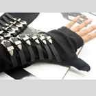Michael  Matel Buckle Punk Dirty Diana Armbraces Glove Black Cotton