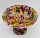 Ca 1925-31 Art Deco Bohemian Czech Bruder Frankl Multi Colored Spattered Glass 