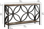 Giftgo Narrow Sofa Table 47 2 Inch  Industrial Sofa Table Behind Couch  Vintage 