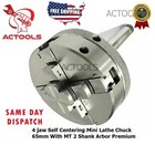 New Mini Lathe Chuck 65mm With Shank 2mt Arbor Self Centering 4 Jaw  Usa Actools