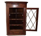1800s Antique Mahogany English Corner Cupboard