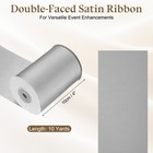 Double Faced Satin Ribbon  4 Inch X 25 Yard  Silver - Satin Ribbon