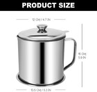 Kitchen Oil Container With Strainer Stainless Steel Bacon Grease Can Storage For