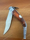     4  Sevillana Style Classic Navaja Folding Knife Red Wood Handle Ratchet Lock