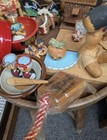 Japanese Folk Toy Lot Kokeshi Dolls Wooden Horses Miniatures Mingei Collection