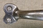 Old Screen Door Cabinet Handle Drawer 5     pull Heart Ends Nickel Brass Vintage
